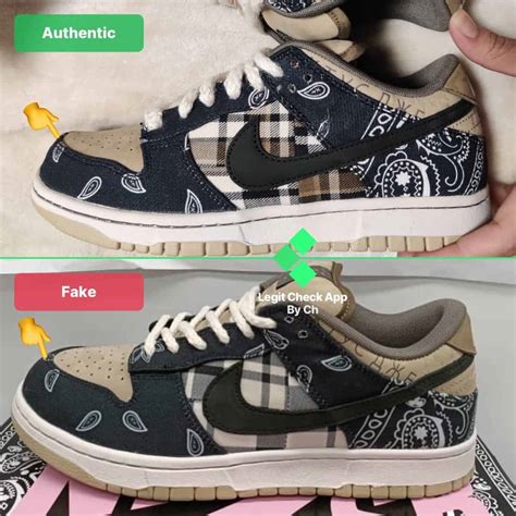 travis scott fake shoes|legit check travis scott dunk.